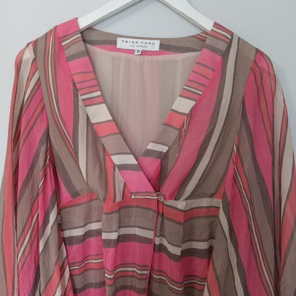 TRINA TURK // Silk Wrap Blouse - Picture 2 of 14